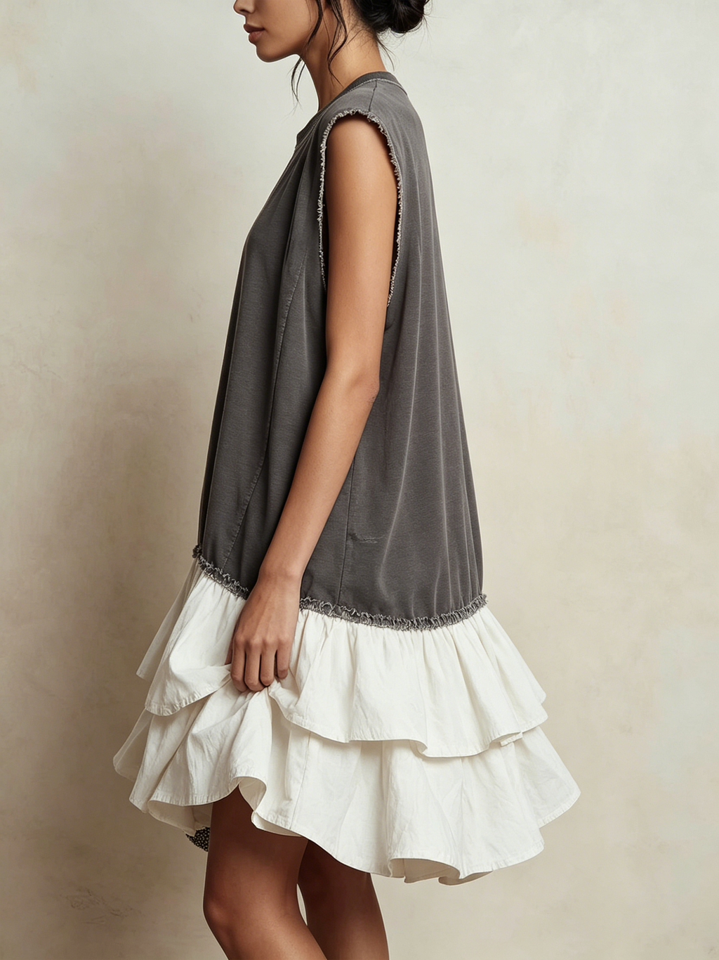 Nieves - vestido casual bloques de color, vista 7