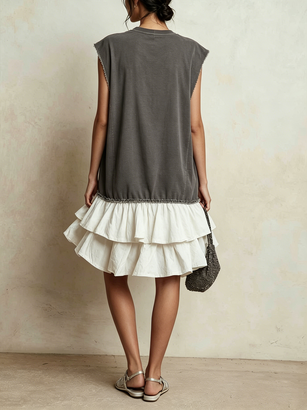 Nieves - vestido casual bloques de color, vista 6
