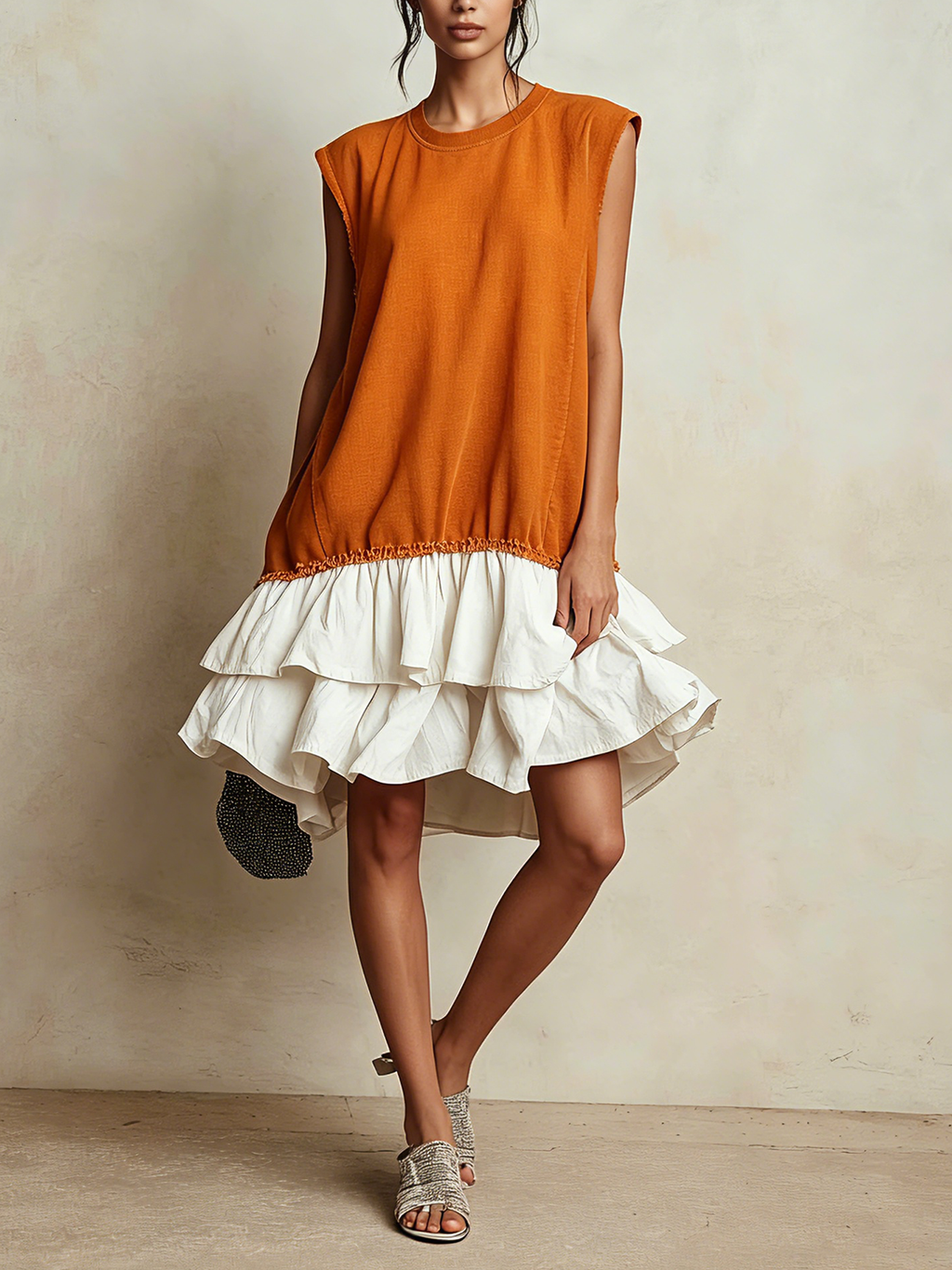 Nieves - vestido casual bloques de color, vista 5