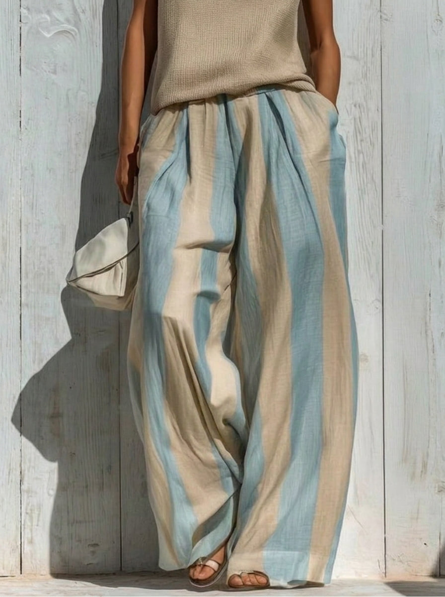 Conjunto top y pantalón de rayas - detalle 2